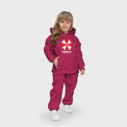 Детский костюм оверсайз UMBRELLA CORP, цвет: маджента — фото 2