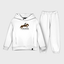 Детский костюм оверсайз HORSE RIDING, цвет: белый