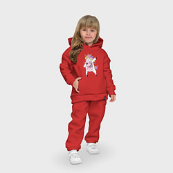 Детский костюм оверсайз Dabbing Unicorn, цвет: красный — фото 2