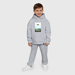 Детский костюм оверсайз I WANT TO BELIEVE, цвет: меланж — фото 2