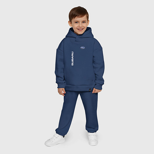 Детский костюм оверсайз SUBARU / Тёмно-синий – фото 4