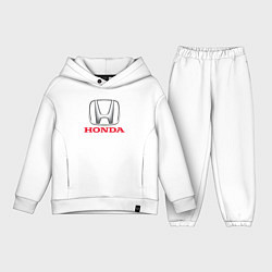 Детский костюм оверсайз HONDA, цвет: белый