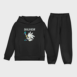 Детский костюм оверсайз SONIC Silver, цвет: черный