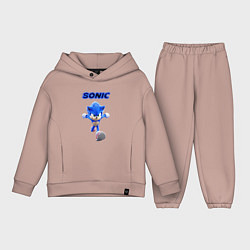 Детский костюм оверсайз SONIC, цвет: пыльно-розовый