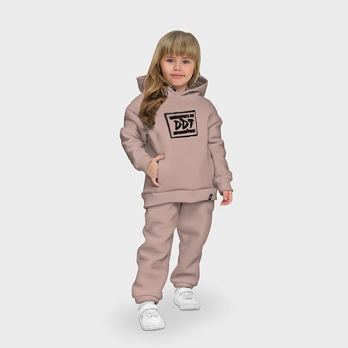 Детский костюм оверсайз ДДТ Лого / Пыльно-розовый – фото 3