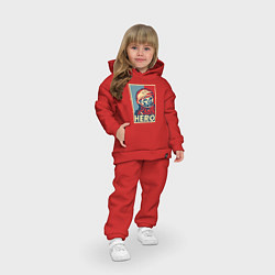 Детский костюм оверсайз ЮРИЙ ГАГАРИН, цвет: красный — фото 2