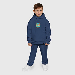 Детский костюм оверсайз NASA винтажный логотип, цвет: тёмно-синий — фото 2