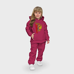 Детский костюм оверсайз RUSSIA national team, цвет: маджента — фото 2