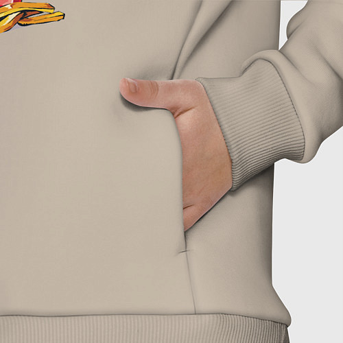 Детский костюм оверсайз Песик и картофель фри / Миндальный – фото 3