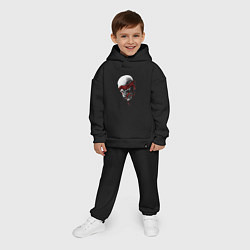 Детский костюм оверсайз Череп Skull, цвет: черный — фото 2