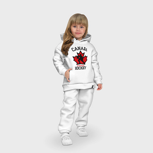 Детский костюм оверсайз Canada Hockey / Белый – фото 3