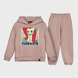 Детский костюм оверсайз Fluttershy cute, цвет: пыльно-розовый