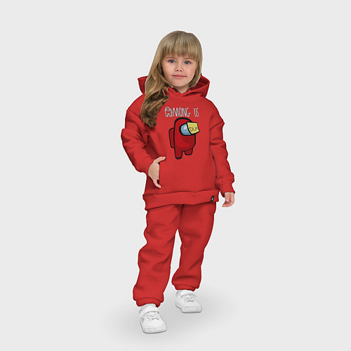 Детский костюм оверсайз AMONG US / Красный – фото 3