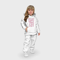 Детский костюм оверсайз Маленькие сердца, цвет: белый — фото 2