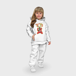 Детский костюм оверсайз Санта Рокер, цвет: белый — фото 2