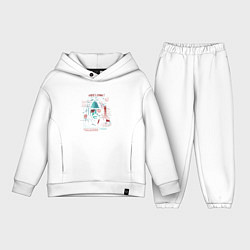 Детский костюм оверсайз Cyberpunk 2077, цвет: белый