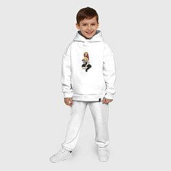 Детский костюм оверсайз Стальной Алхимик - Братья, цвет: белый — фото 2