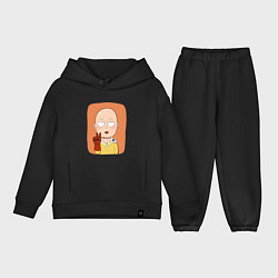 Детский костюм оверсайз Сайтама One Punch Man, цвет: черный