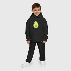 Детский костюм оверсайз Avocado, цвет: черный — фото 2