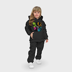 Детский костюм оверсайз The Beatles в стиле Поп Арт, цвет: черный — фото 2
