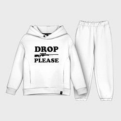 Детский костюм оверсайз Drop Please, цвет: белый