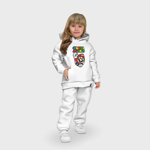 Детский костюм оверсайз Mario / Белый – фото 3