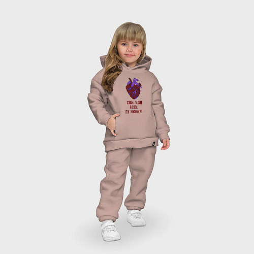 Детский костюм оверсайз Bring Me The Horizon 2D Сердце / Пыльно-розовый – фото 3