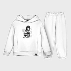 Детский костюм оверсайз Kurisu Makise, цвет: белый