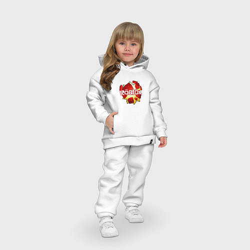Детский костюм оверсайз ROBLOX LOGO / Белый – фото 3
