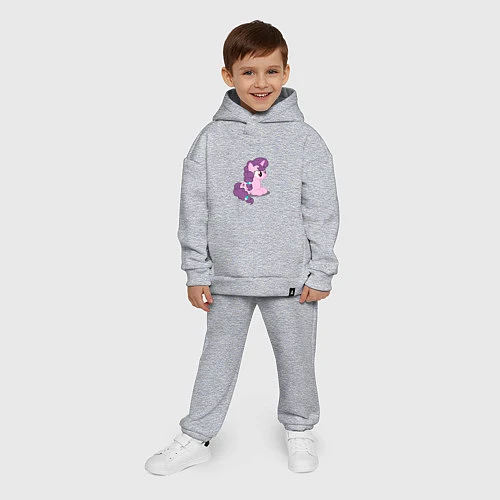 Детский костюм оверсайз Pony Pink Mammal Purple - Litt / Меланж – фото 4