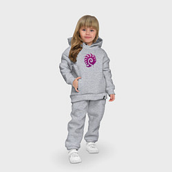 Детский костюм оверсайз Zerg logo Purple, цвет: меланж — фото 2