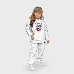 Детский костюм оверсайз Cuphead, главные герои, цвет: белый — фото 2