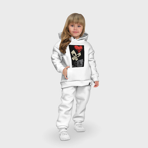 Детский костюм оверсайз Love, Death and Robots art / Белый – фото 3