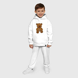 Детский костюм оверсайз Плюшевый медведь, цвет: белый — фото 2