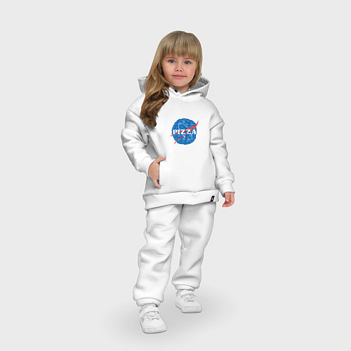 Детский костюм оверсайз NASA Pizza / Белый – фото 3