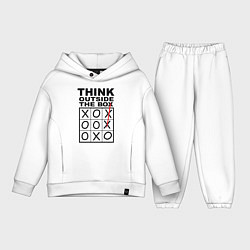 Детский костюм оверсайз THINK OUTSIDE THE BOX, цвет: белый