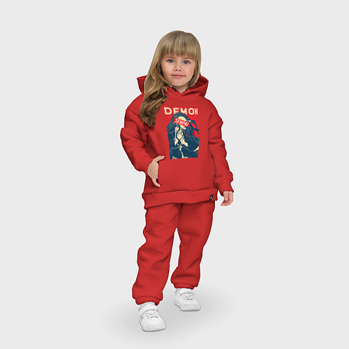 Детский костюм оверсайз SENPAI NEZUKO DEMON SLAYER / Красный – фото 3