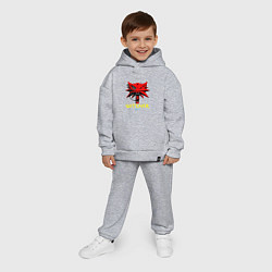 Детский костюм оверсайз Ведьмак 2077 Школа Волка, цвет: меланж — фото 2