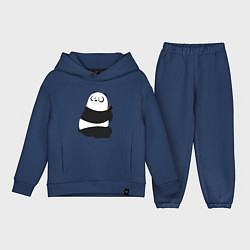 Детский костюм оверсайз Возмущенная панда, цвет: тёмно-синий