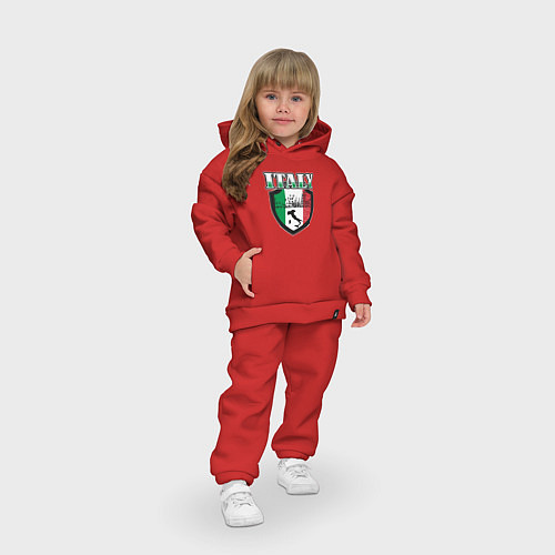 Детский костюм оверсайз Italy Shield / Красный – фото 3