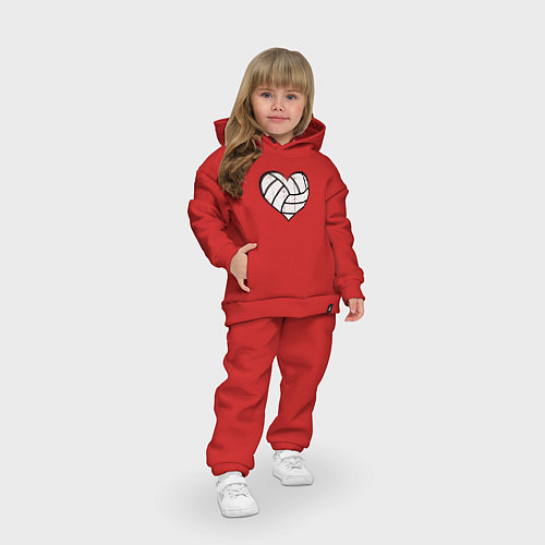 Детский костюм оверсайз Сердце Волейбола / Красный – фото 3