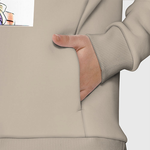 Детский костюм оверсайз Дневник поездки в Иокогаму / Миндальный – фото 3