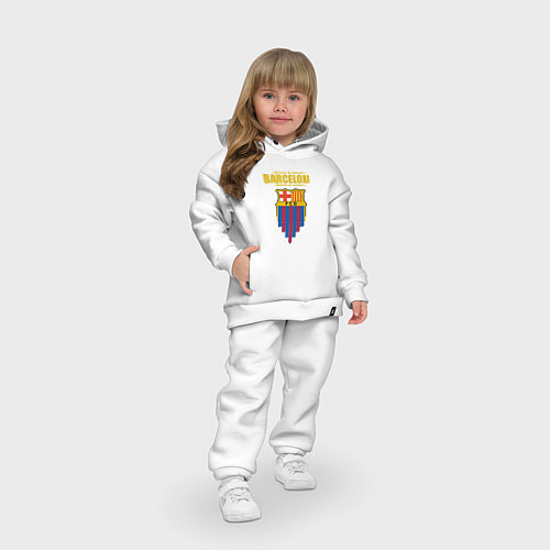 Детский костюм оверсайз Барселона Испания / Белый – фото 3