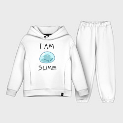 Детский костюм оверсайз I AM SLIME, цвет: белый