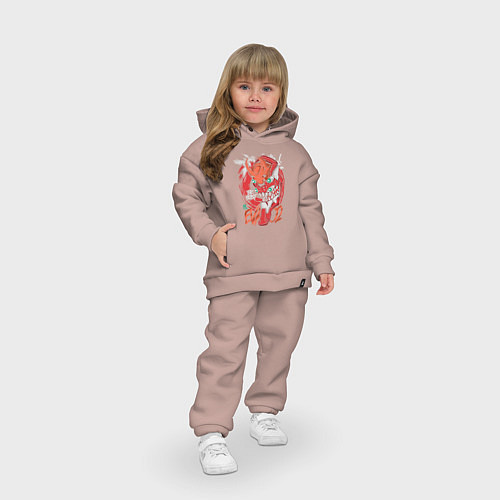 Детский костюм оверсайз EVA 02 / Пыльно-розовый – фото 3