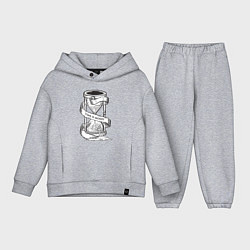 Детский костюм оверсайз Время - деньги, цвет: меланж