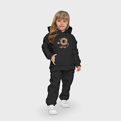 Детский костюм оверсайз Пончик на скейте, цвет: черный — фото 2