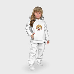 Детский костюм оверсайз Чиби Зеницу, цвет: белый — фото 2