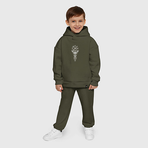 Детский костюм оверсайз Вегвизир Vegvisir Руна Z / Хаки – фото 4