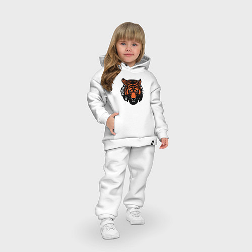 Детский костюм оверсайз Bad Tiger / Белый – фото 3